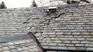 How To Identify Your Roof Slate - Pennsylvania  soft black slate roof at 90 years.